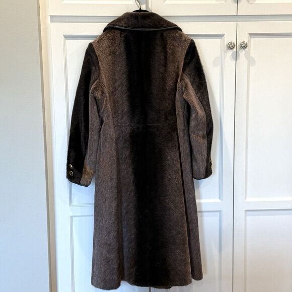 Vintage Sportowne Seeotta Womens Faux Fur Coat Sz S Long Union Made - Picture 2 of 5
